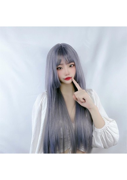Kadınlar Için Zarif Uzun Düz Peruk Kişiselleştirilmiş Cosplay Saç Uzantıları (Yurt Dışından) indirimleri