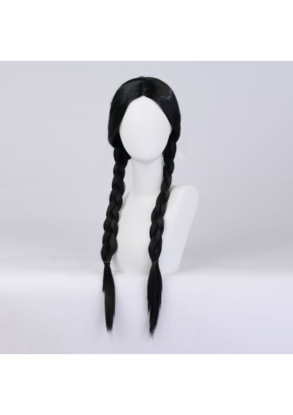 Qi Bangs Çarşamba Siyah Çift Örgü Büküm Örgü Çünkü Peruk Yüksek Sıcaklık Fiber Kimyasal Elyaf Tam Kafa Peruk Peruk (Yurt Dışından) fiyatları