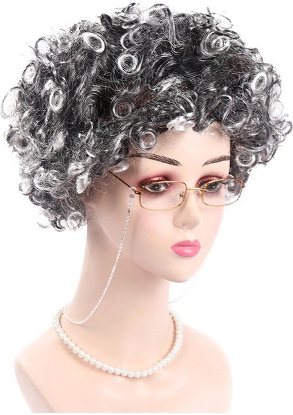 Sahne Performansı Orta Yaşlı Ve Yaşlı Beyaz Saçlı Büyükbaba Ve Büyükanne Peruk (Yurt Dışından) indirimleri