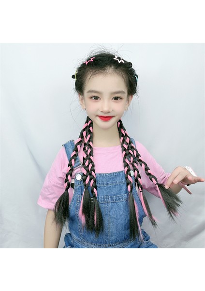 Çocuk Boks Örgü Peruk Kadın At Kuyruğu Büküm Dreadlocks Y2k Yüksek Sıcaklık Fiber Uzun Örgü (Yurt Dışından) modelleri