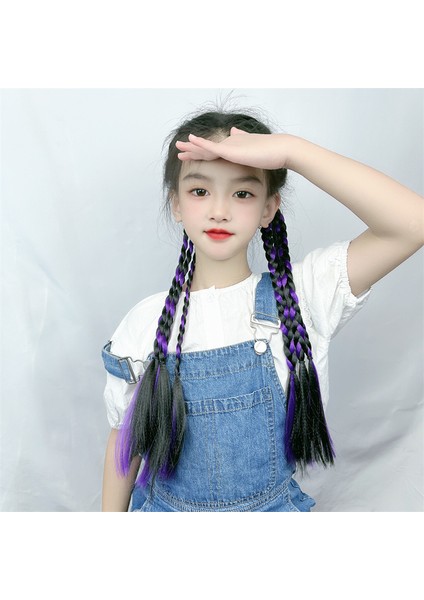 Çocuk Boks Örgü Peruk Kadın At Kuyruğu Büküm Dreadlocks Y2k Yüksek Sıcaklık Fiber Uzun Örgü (Yurt Dışından) fırsatları