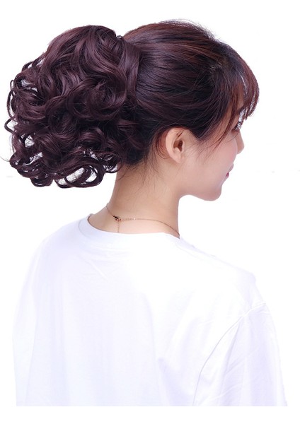 At Kuyruğu Kısa Kıvırcık Saç Pençe Klip Tarzı Büyük Dalga Kıvırcık Saç At Kuyruğu Doğal Gerçekçi At Kuyruğu Uzantıları Bandaj Peruk (Yurt Dışından) indirimleri