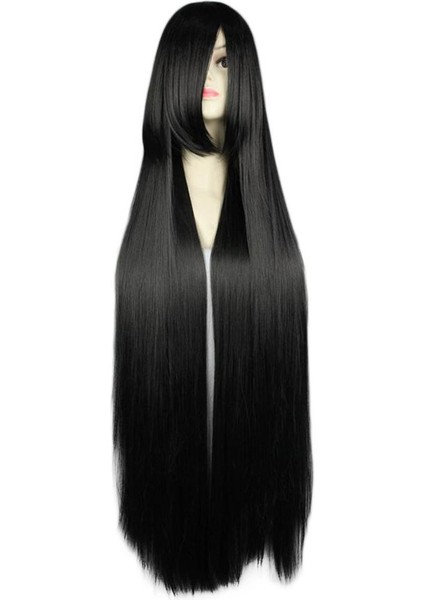 Nyt Ur Kadın Moda 80 Cm Uzun Düz Sentetik Lolita Cosplay Parti Peruk (Yurt Dışından)