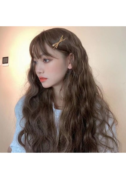 Kore Peruk Kadın Uzun Saç Mısır Kıvırıcı Küçük Bukleler Mizaç Yüz Kırpma Uzun Kıvırcık Saç Tam Kafa Peruk Tarzı (Yurt Dışından) fiyatları