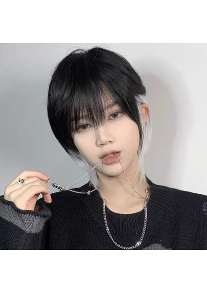 Kurt Kuyruğu Peruk Erkekler Ve Kadınlar Yakışıklı Giyebilir Çünkü Hamsi Kafa Asılı Kulak Boyalı Kısa Saç Nötr Sentetik Peruk (Yurt Dışından) fırsatları