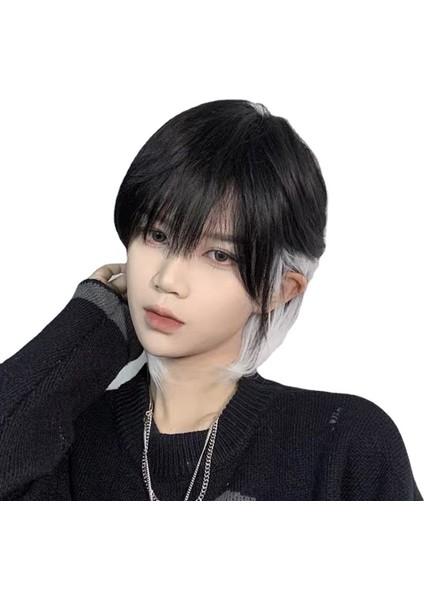 Kurt Kuyruğu Peruk Erkekler Ve Kadınlar Yakışıklı Giyebilir Çünkü Hamsi Kafa Asılı Kulak Boyalı Kısa Saç Nötr Sentetik Peruk (Yurt Dışından) indirimleri