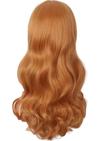 Flyeer 22 Inç/55 Cm Uzun Dalgalı Sarışın Peruk Cosplay Parti Sentetik Peruk Kadınlar Için Isıya Dayanıklı Fiber Peruk (Yurt Dışından)