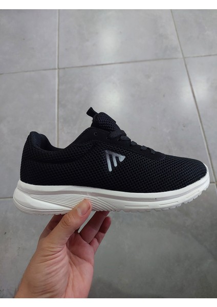 Mega Siyah Unisex Nefes Alır Fileli Rahat Taban Günlük Ayakkabı