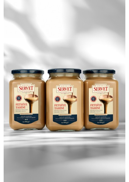 Çifte Kavrulmuş Taze Fethiye Tahini - 950 gr 3'lü Paket