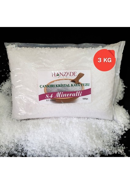 Çankırı Kaya Doğal Kaya Tuzu İri Tane 3 kg