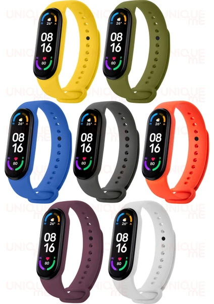 Xiaomi Mi Band 5 ve Mi Band 6 Uyumlu Yüksek Kalite Silikon Kordon Seti