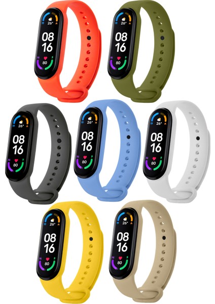 Xiaomi Mi Band 5 ve Mi Band 6 Uyumlu Yüksek Kalite Silikon Kordon Seti