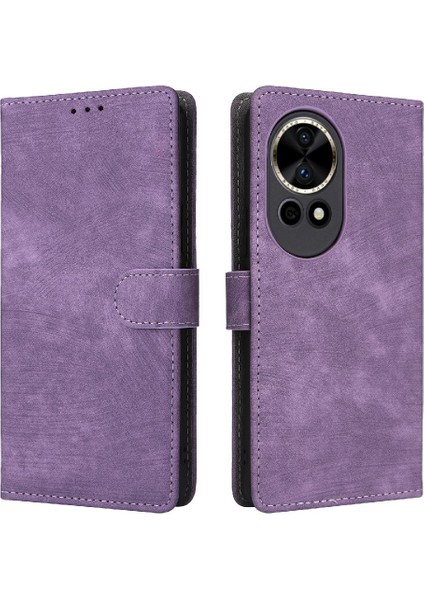 Huawei Nova 12 Manyetik Kapatma Pu Deri TeIefon Kılıfı (Yurt Dışından)