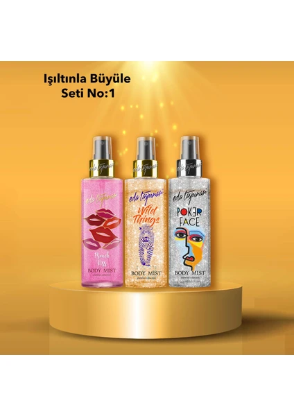 Eda Taşpınar Wild Things & French Kiss & Poker Face Body Mist (200 ml X 3 Çeşit)