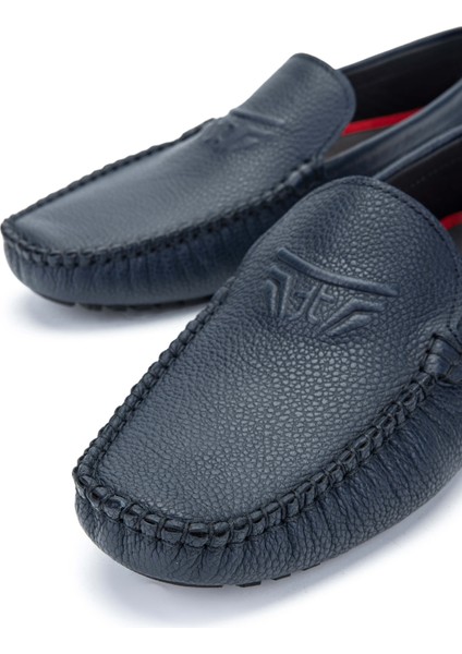Erkek Deri Lacivert Loafer Ayakkabı 355 13500 Erk Ayk Y23 Lacı Floter modelleri