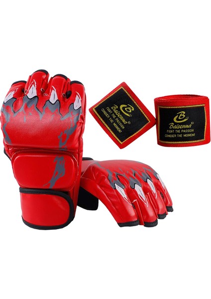 Yarım Eldivenleri Kickboks Karate Mücadele Kırmızı Için Dayanıklı Mma Eldivenleri (Yurt Dışından) modelleri