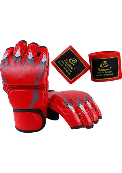 Yarım Eldivenleri Kickboks Karate Mücadele Kırmızı Için Dayanıklı Mma Eldivenleri (Yurt Dışından) fırsatları