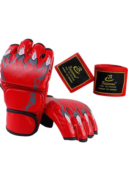 Yarım Eldivenleri Kickboks Karate Mücadele Kırmızı Için Dayanıklı Mma Eldivenleri (Yurt Dışından) indirimleri