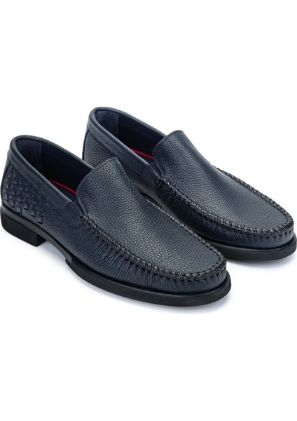 Erkek Deri Lacivert Loafer Ayakkabı 1008 2828 Erk Ayk Y24 Lacı Gyk