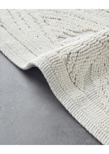 Aligne Pamuklu Bukle Bukle Kilim Krem