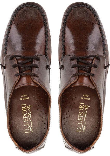 D.leporı Erkek Deri Kahverengi Casual Ayakkabı 1018 996 Erk Ayk Y24 Marrone fırsatları