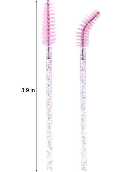 300 Adet Tek Kullanımlık Kristal Çubuk Kirpik Fırçası Makyaj Fırçası (Pembe) (Yurt Dışından)
