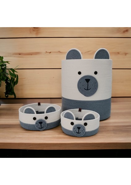 3'lü Oyuncak Sepet Hasır Sepet Takımı Organizer Hediyelik Saklama KUTUSU-35X35/25X10/25X10 fiyatları