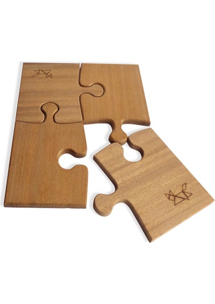 Puzzle Mat Bardak Altı ve Kupa Set
