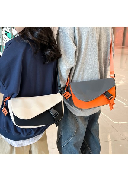 Omuz Crossbody Çanta Öğrenci Rahat Oxford Bez Çanta Kore Moda Çok Yönlü Yeni Ürün Erkek ve Kadın Omuz Çantası (Yurt Dışından)