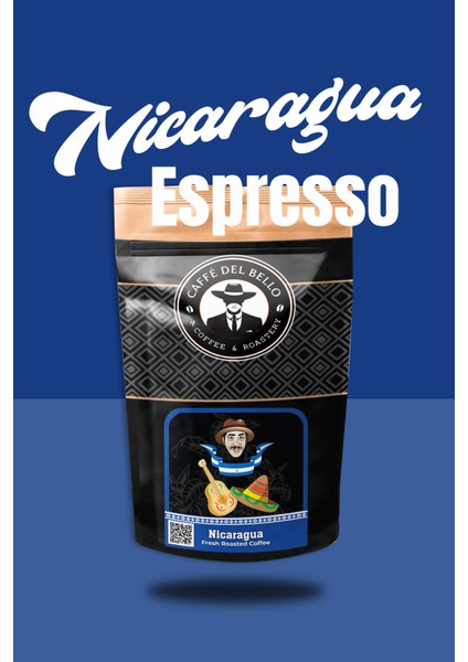 Caffe Del Bello Nikaragua Espresso Kahve 250 Gr. (Çekirdek Veya Öğütülmüş)