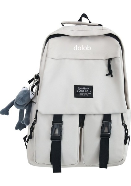 Okul Çantası Erkek Büyük Kapasiteli Moda Üniversite Öğrencisi Çift Sırt Çantası Kore Tarzı Kolej Tarzı Gençlik Sırt Çantası (Yurt Dışından)