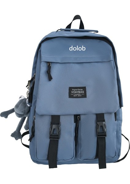 Okul Çantası Erkek Büyük Kapasiteli Moda Üniversite Öğrencisi Çift Sırt Çantası Kore Tarzı Kolej Tarzı Gençlik Sırt Çantası (Yurt Dışından)