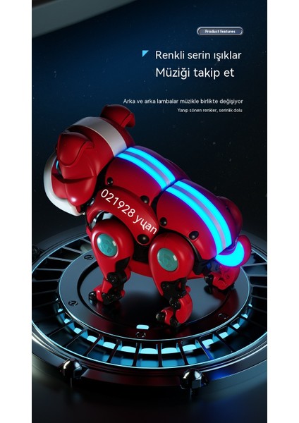 Janjon Star Akıllı Elektrikli Mekanik Köpek Makinesi Modeli Hafif Müzik Erkek Kız Çocuk Oyuncakları (Yurt Dışından)