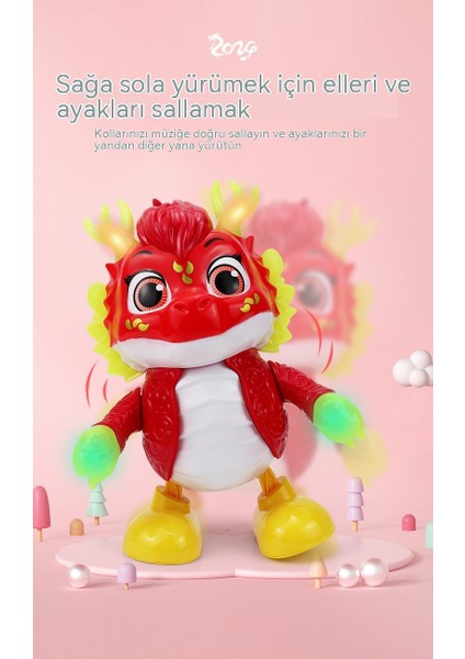 Janjon Star Yeni Hafif Müzik Yürüyüş Dans Ejderha Çocuk Elektrikli Oyuncak Maskot Yeni Yıl Oyuncak Bebek (Yurt Dışından) modelleri