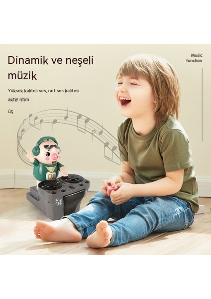 Janjon Star Dj Trendy Domuzcuk Dinamik Müzikli Işıklı Yürüyen Elektrikli Oyuncak, Erkek Çocuklar ve Çocuklar Için 30 Şarkıyla (Yurt Dışından)
