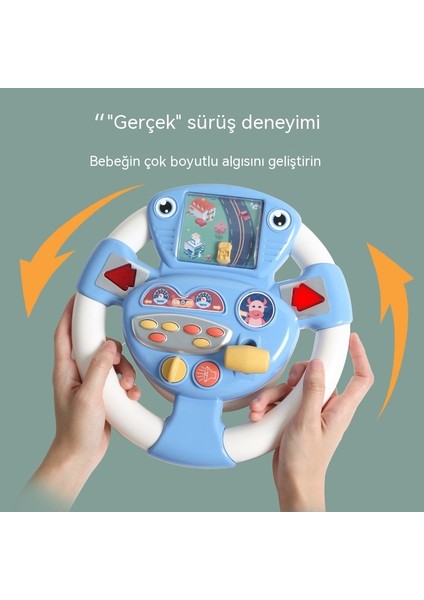Janjon Star Çocuk Direksiyon Oyuncak Douyin Popüler Bebek Arabası Simülasyon Sürüş Simülasyon Direksiyon Oyuncak Erken Eğitim Bulmaca (Yurt Dışından)