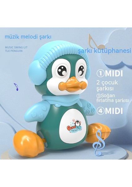 Janjon Star Elektrikli Sallanan Penguen Alkışlar Ses Kontrollü Indüksiyon Hafif Müzik Oyuncak Bebek Öğrenme Emekleme Erken Eğitim Eğitici Oyuncak (Yurt Dışından) modelleri