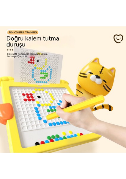 Janjon Star Çocuk Eğlenceli Manyetik Çizim Tahtasında Bebek Manyetik Grafiti Kurulu Yürümeye Başlayan Kalem Tutma Eğitim Aydınlanma Eğitici Oyuncak 52 Boncuk (Yurt Dışından)