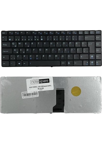 Asus ile Uyumlu A43E-B96SD-SL, A43E-I233SA-SL, A43E-I233SJ-SL Notebook Klavye Siyah Tr