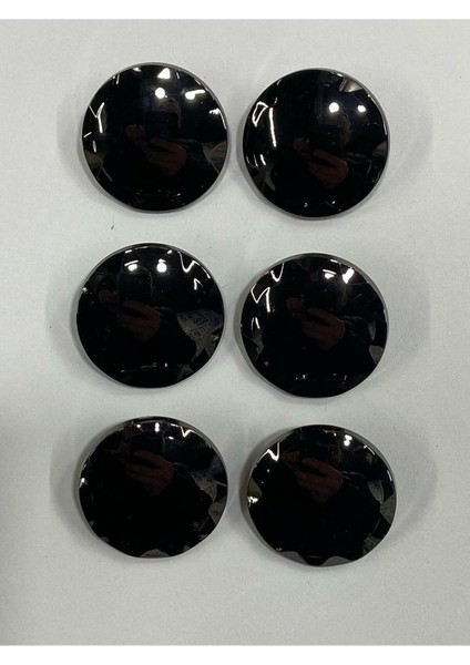 Metal Düğme/trençkot Ceket Boyu/ 6 Lı Set/2,3 CM/JX015/SIYAH
