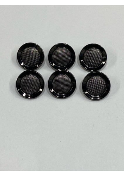 Metal Düğme/hırka Yelek Boyu/ 6 Lı Set/1,8 CM/JX001/SIYAH