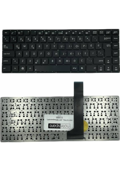 Asus ile Uyumlu S40, S40CA, S40CB, S40CM, S405, S405C, S405CA Notebook Klavye Siyah Tr