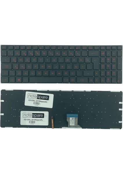Asus ile Uyumlu 0KN0-TD1US13, 0KNB0-662PUS00 Notebook Klavye Işıklı Siyah Tr