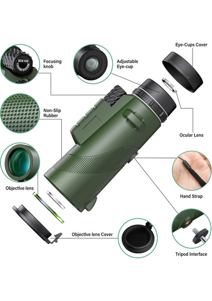 Hd Zoom Güçlü Mokülr Lkop Şınilir Dürün Uzun Mnzilli Lkop Vcılık Kmp Ripod Il Lfon Klip (Yurt Dışından) fiyatları