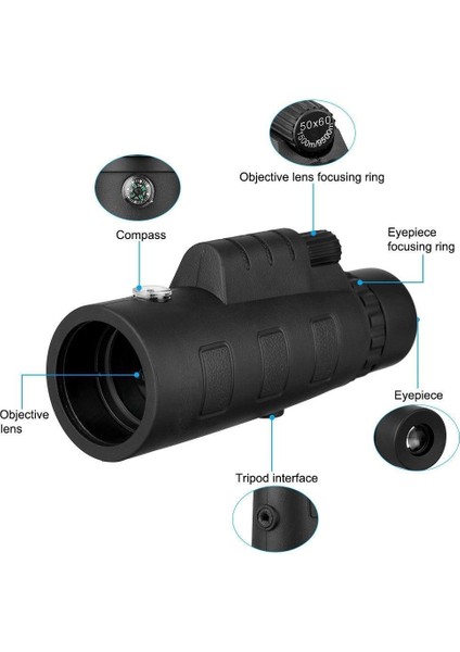 40XPROFESSIONAL Monoküler Güçlü Teleskop Mobil Askeri Mercek El Objektif Lens Optik Gündüz/gece Görüş Telefon Klip Tripod Teleskop (Yurt Dışından) fırsatları