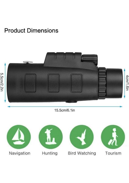 40XPROFESSIONAL Monoküler Güçlü Teleskop Mobil Askeri Mercek El Objektif Lens Optik Gündüz/gece Görüş Telefon Klip Tripod Teleskop (Yurt Dışından) indirimleri