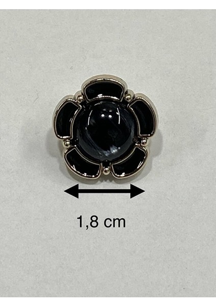 Papatya Düğme/ Papatya Sedefli Model / Siyah / 6 Lı Set / 1,8 cm fırsatları