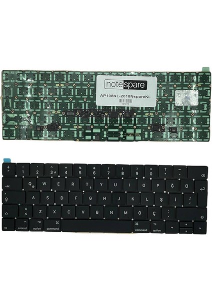 MacBook ile Uyumlu Pro 13,3" A1706 2016 Laptop Klavye Siyah Tr