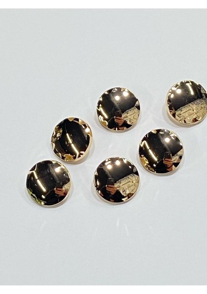 Metal Düğme/hırka Yelek Boyu/ 6 Lı Set/1,8 CM/JX015/GOLD