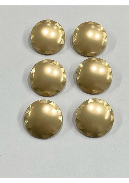 Metal Düğme/trençkot Ceket Boyu/ 6 Lı Set/2,3 CM/JX015/MAT Gold